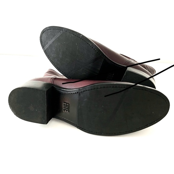 ❤️❤️Like new Frye variegated burgundy leather boots 8.5 - Picture 3 of 9